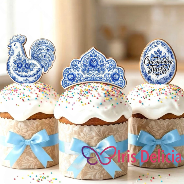 Пасхальный кулич №103, 700 г (цена указана без стоимости фигурок) фото