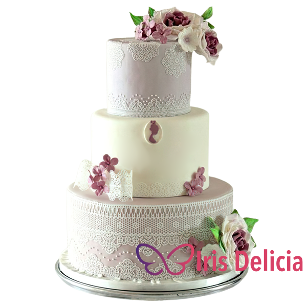 Изображение Свадебный торт Кружевной Нежный Кондитерская Iris Delicia