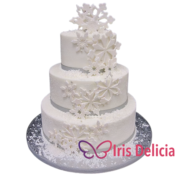 Изображение Свадебный торт Зимнее чудо № 4528 Кондитерская Iris Delicia
