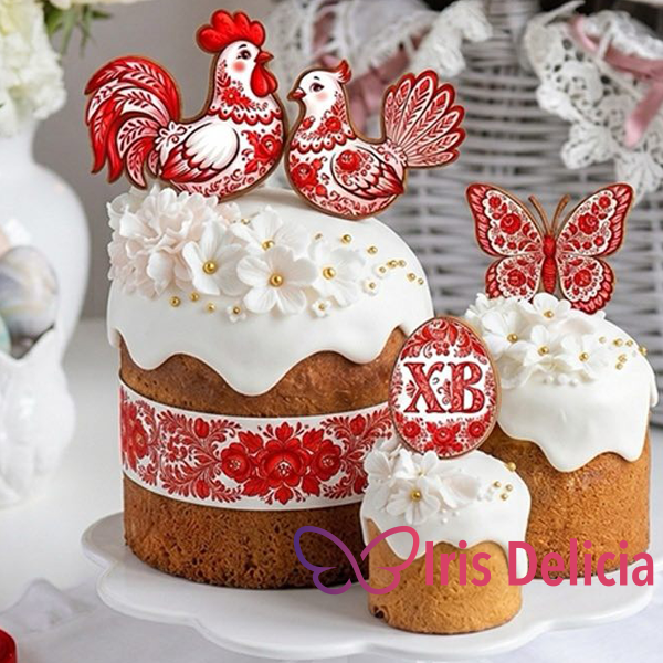 Пасхальный кулич №108, 500 г (цена указана без стоимости фигурок) фото