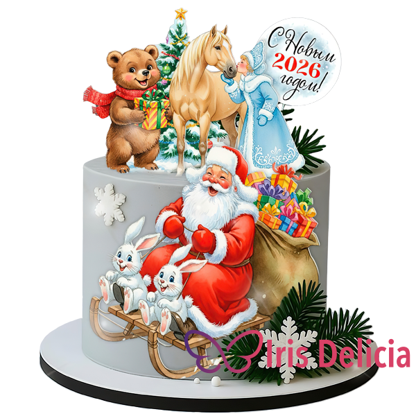 Новогодний торт №1127 фото