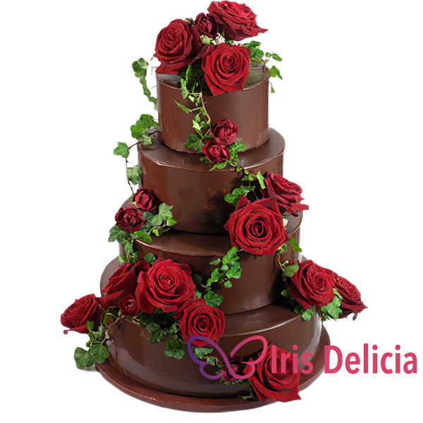 Шоколадный свадебный торт №2 фото