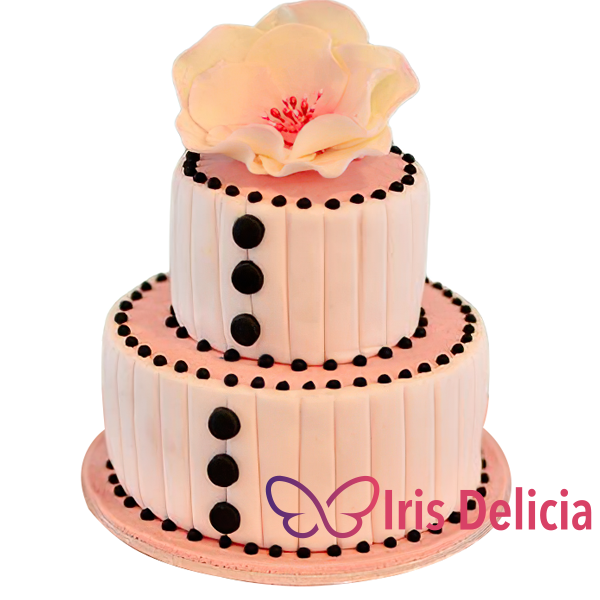 Изображение Свадебный торт Флористика, нежно розовый торт № 3866 Кондитерская Iris Delicia