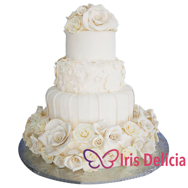 Изображение Свадебный торт Белая роза № 4576 Кондитерская Iris Delicia