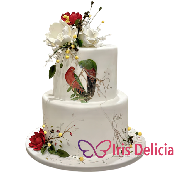 Изображение Свадебный торт Влюбленные Попугаи Кондитерская Iris Delicia