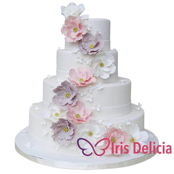 Изображение Свадебный торт Flowers  № 717 Кондитерская Iris Delicia