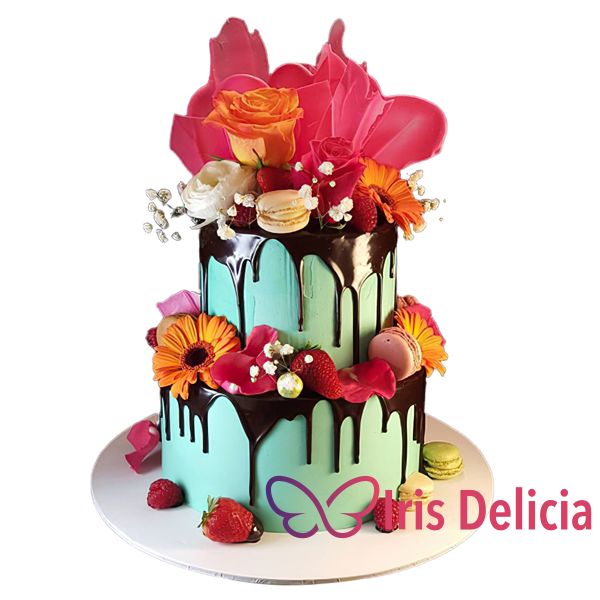 Изображение Праздничный торт С цветами  № 4047 Кондитерская Iris Delicia