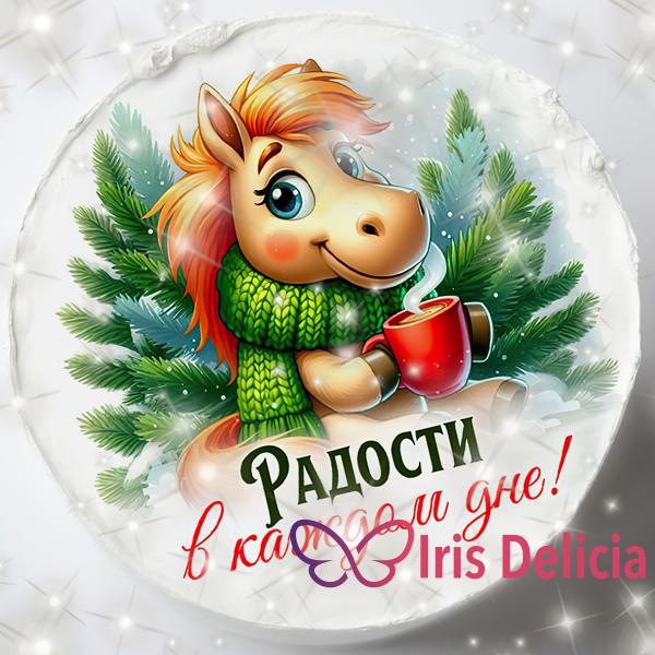 Бенто Maxi Новогодний №1, в комплект входит 1 свеча, 1 ложечка, 1000г фото