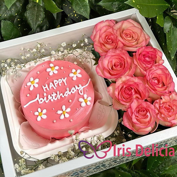 Набор бенто торт с цветами №23 фото