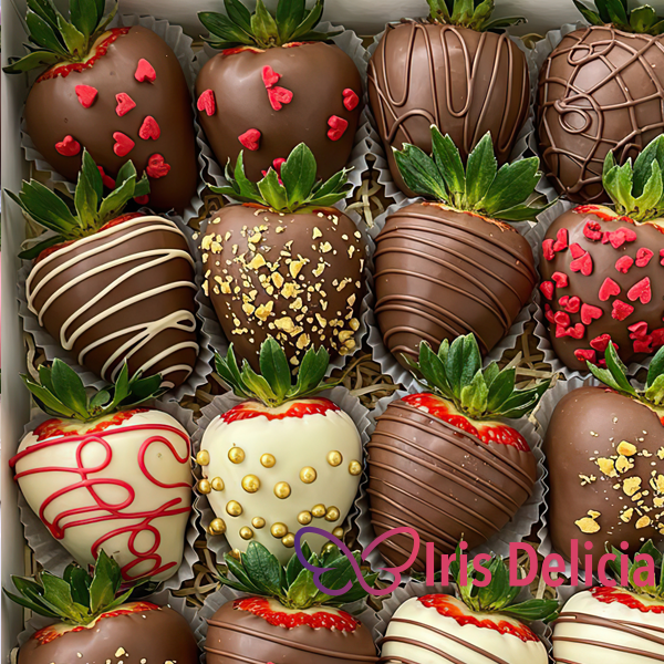 Набор клубника в шоколаде №4  (6 ягод - 890 руб; 9 ягод - 1790 руб; 12 ягод - 2290 руб; 16 ягод - 3090 руб; 20 ягод - 3690 руб; 25 ягод - 4490 руб) фото