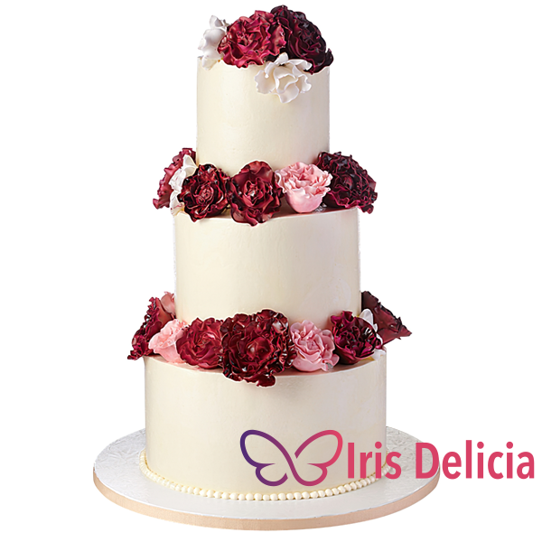 Изображение Свадебный торт с розами  № 12006 Кондитерская Iris Delicia