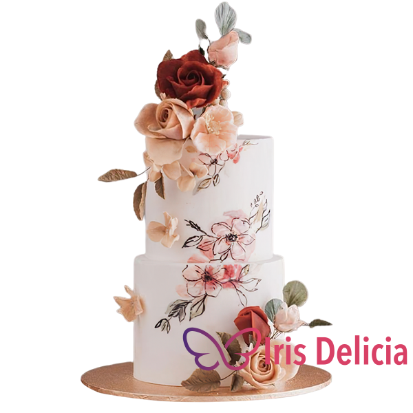 Изображение Свадебный торт Расписной Свадебный  № 4180 Кондитерская Iris Delicia