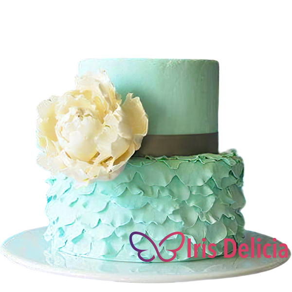 Изображение Свадебный торт Бирюзовый с Поясом Кондитерская Iris Delicia