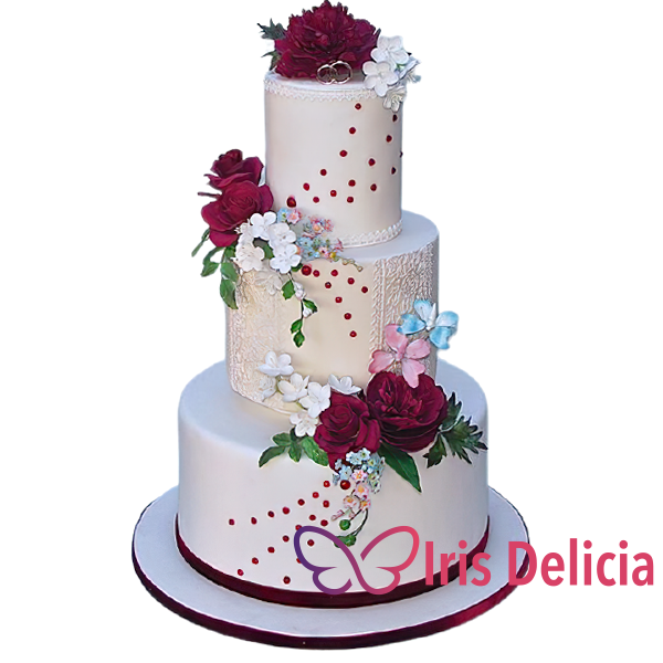 Изображение Свадебный торт С Цветами  № 4014 Кондитерская Iris Delicia