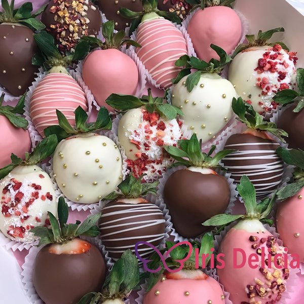 Набор клубника в шоколаде №5  (6 ягод - 890 руб; 9 ягод - 1790 руб; 12 ягод - 2290 руб; 16 ягод - 3090 руб; 20 ягод - 3690 руб; 25 ягод - 4490 руб) фото