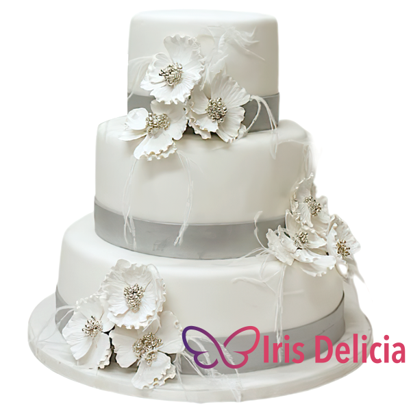 Изображение Свадебный торт  Белые цветы  № 4025 Кондитерская Iris Delicia