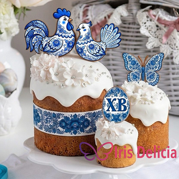 Пасхальный кулич №109, 700 г (цена указана без стоимости фигурок) фото