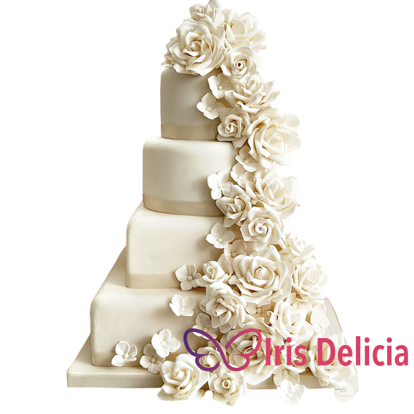 Изображение Свадебный торт Каскад роз № 4582 Кондитерская Iris Delicia