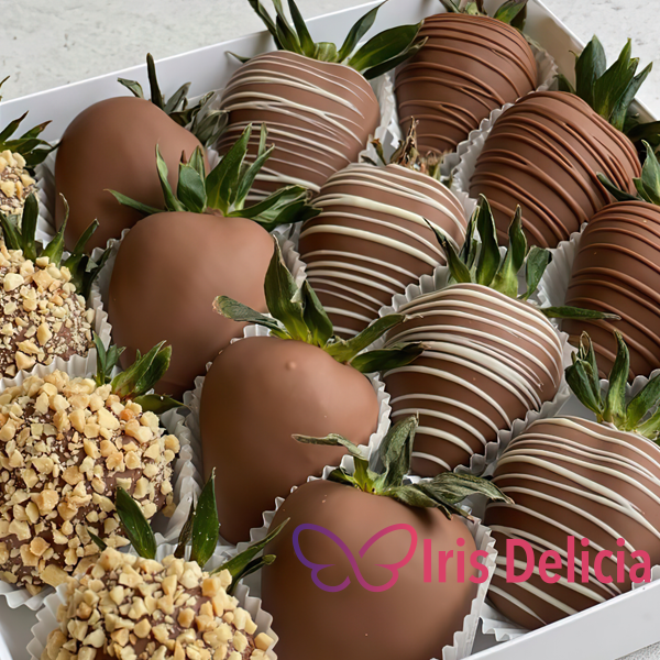 Набор клубника в шоколаде №11  (6 ягод - 890 руб; 9 ягод - 1790 руб; 12 ягод - 2290 руб; 16 ягод - 3090 руб; 20 ягод - 3690 руб; 25 ягод - 4490 руб) фото