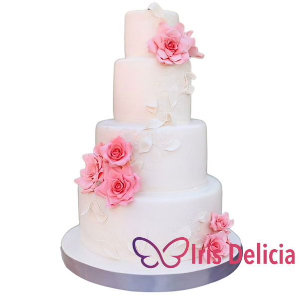 Изображение Свадебный торт  Classic с нежными розами  № 678 Кондитерская Iris Delicia