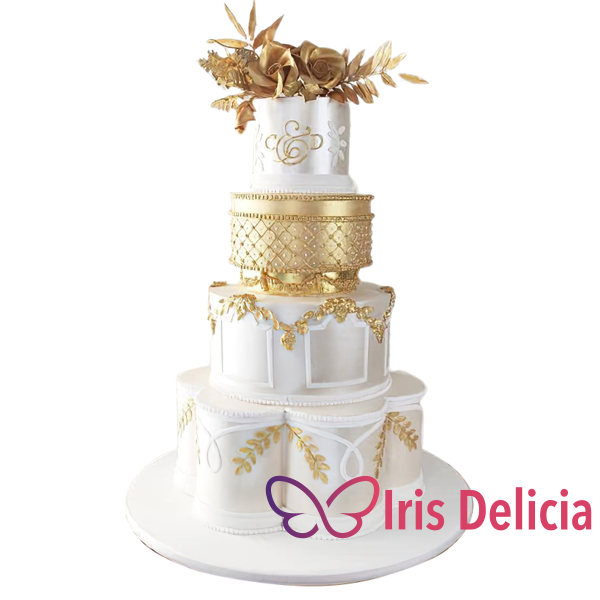 Свадебный торт Золотой Венец фото