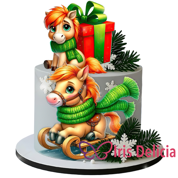 Новогодний торт №1134 фото