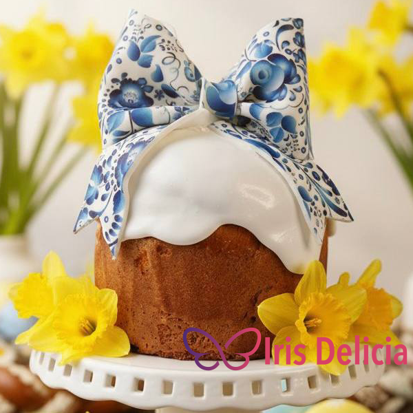 Пасхальный кулич №106, 1200 г (цена указана без стоимости фигурок) фото