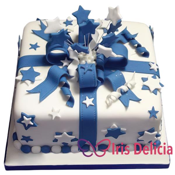 Изображение Праздничный торт Синие Звездочки Кондитерская Iris Delicia