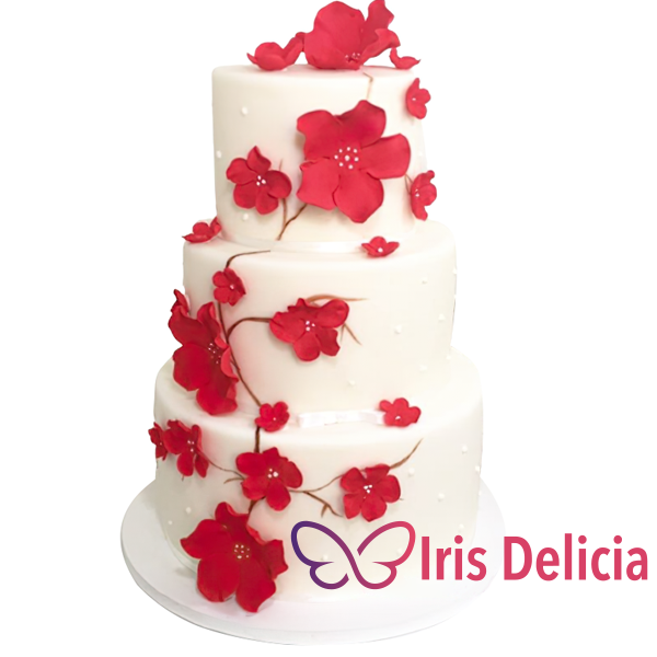 Изображение Свадебный торт Красный Мак Кондитерская Iris Delicia