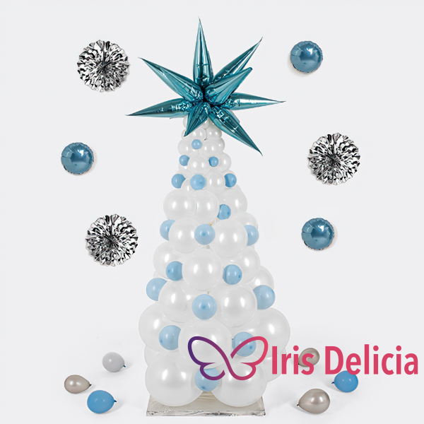 Изображение Фигура из шаров «Новогодняя елка»,  белая Кондитерская Iris Delicia