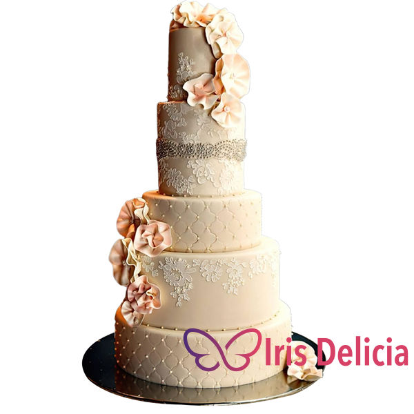 Изображение Свадебный торт Классическая Башня с Каскадом Кондитерская Iris Delicia