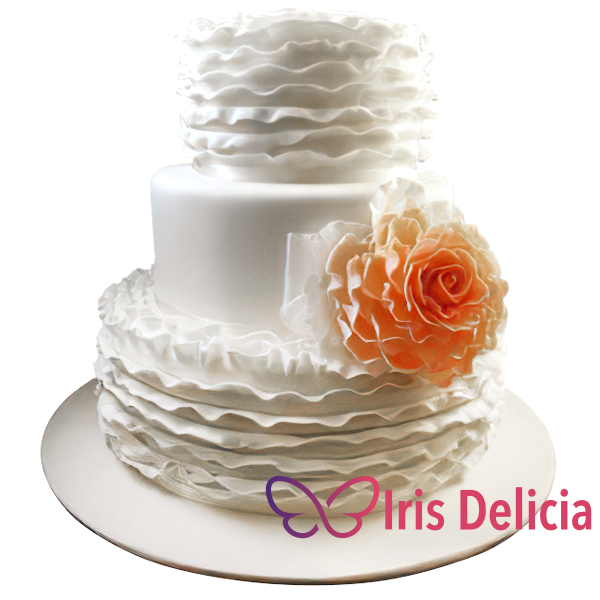 Изображение Свадебный торт Оранжевый цветок  № 4012 Кондитерская Iris Delicia