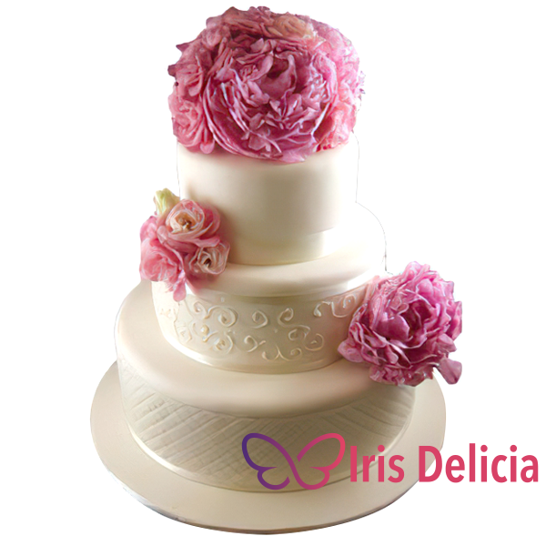 Изображение Свадебный торт Розовые Цветы  № 4015 Кондитерская Iris Delicia