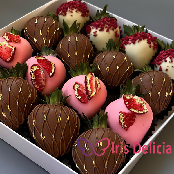 Набор клубника в шоколаде №8  (6 ягод - 890 руб; 9 ягод - 1790 руб; 12 ягод - 2290 руб; 16 ягод - 3090 руб; 20 ягод - 3690 руб; 25 ягод - 4490 руб)25 ягод - 4490 руб) фото