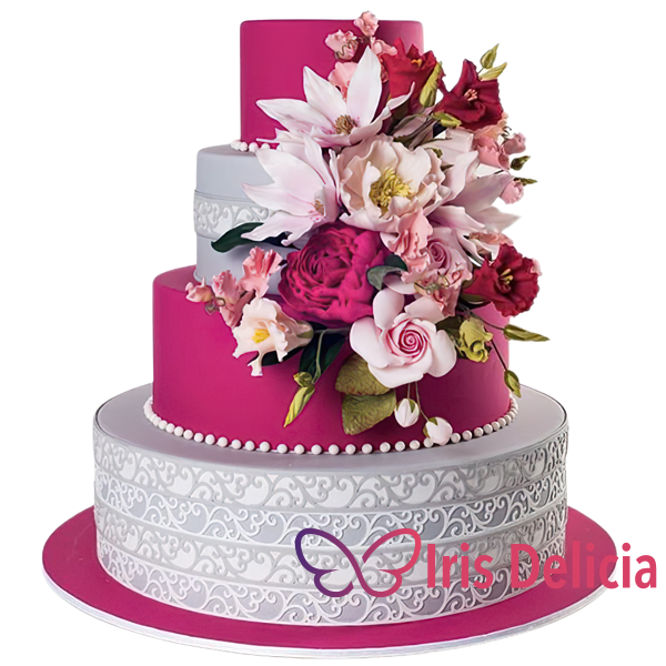 Изображение Свадебный торт Розовые мечты № 3117 Кондитерская Iris Delicia