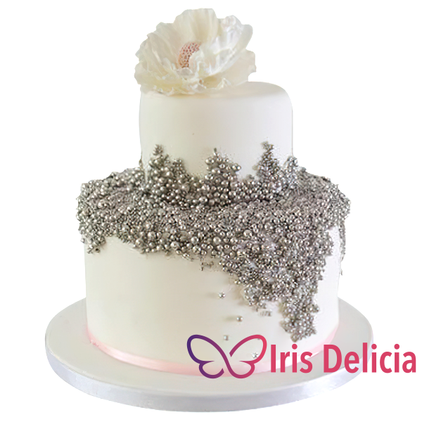 Изображение Свадебный торт Серебряные Бусины Кондитерская Iris Delicia
