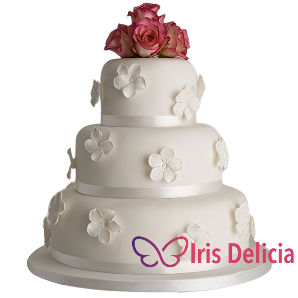 Изображение Свадебный торт Белоснежный  № 4032 Кондитерская Iris Delicia