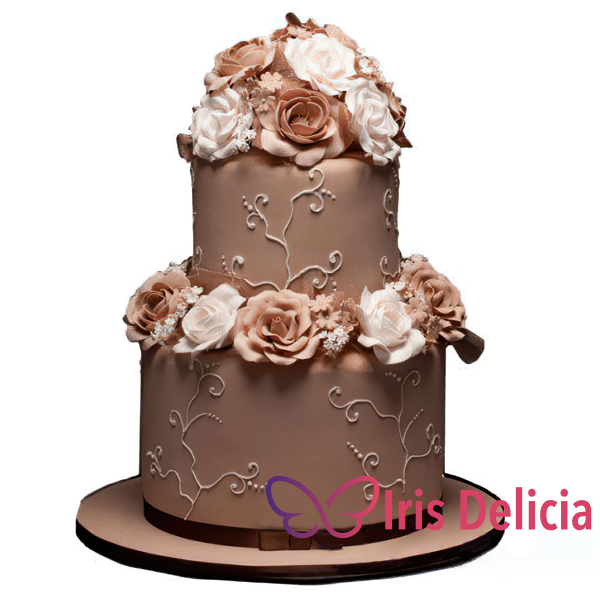 Изображение Свадебный торт Шоколадные розы  № 4007 Кондитерская Iris Delicia