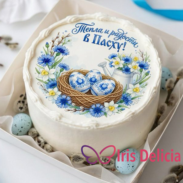 Бенто Maxi «Тепла и Радости в Пасху!», в комплект входит 1 свеча, 1 ложечка, 1000г фото