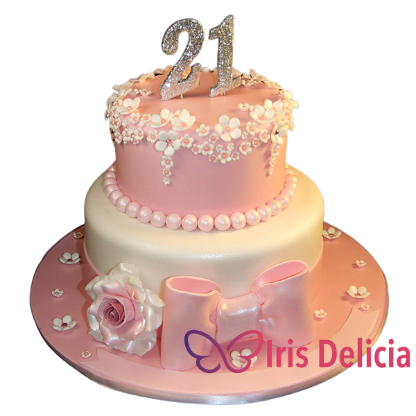 Изображение Праздничный торт Розовый жемчуг  № 4043 Кондитерская Iris Delicia