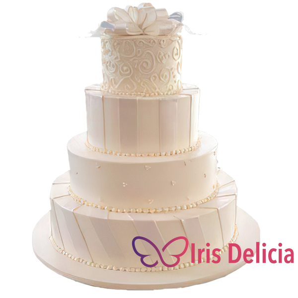 Изображение Свадебный торт с лентами  № 4002 Кондитерская Iris Delicia