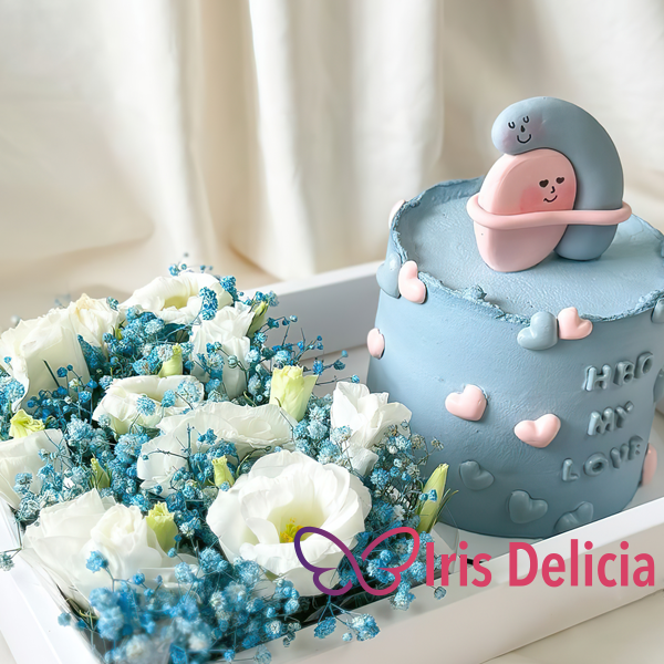 Набор бенто торт с цветами №8 фото