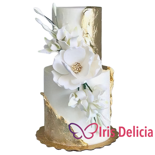 Изображение Свадебный торт Золото на Белом Кондитерская Iris Delicia