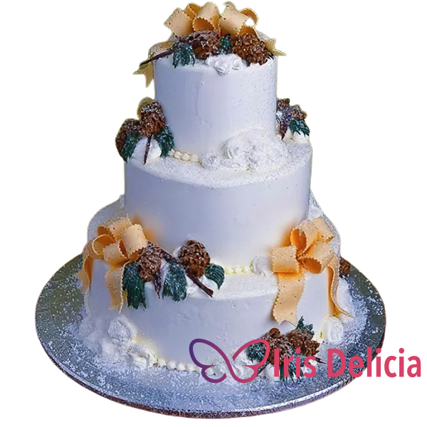 Изображение Свадебный торт Зимний № 3861 Кондитерская Iris Delicia