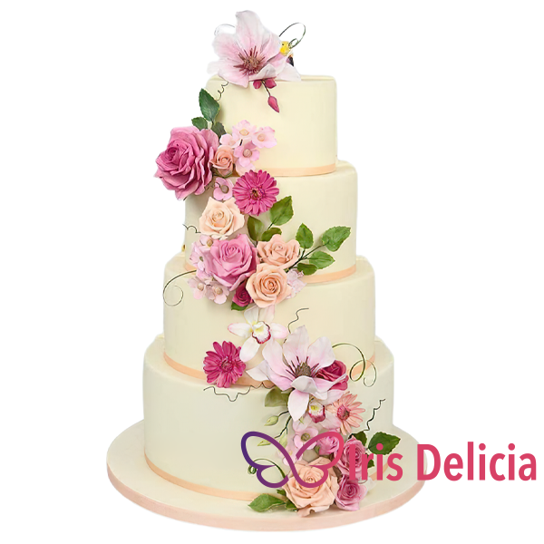 Изображение Свадебный торт Flowers  № 704 Кондитерская Iris Delicia