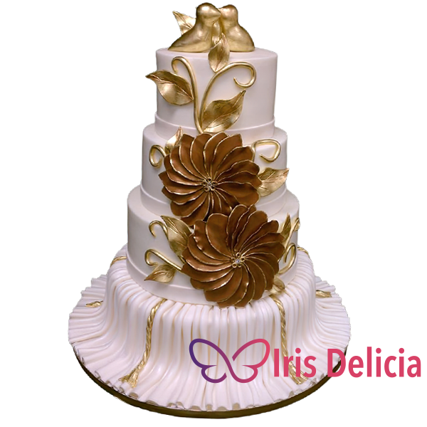 Изображение Свадебный торт Золотые Птицы Кондитерская Iris Delicia