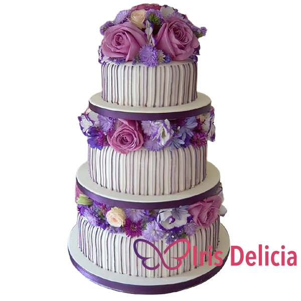 Изображение Свадебный торт Classic с незабудками  № 679 Кондитерская Iris Delicia