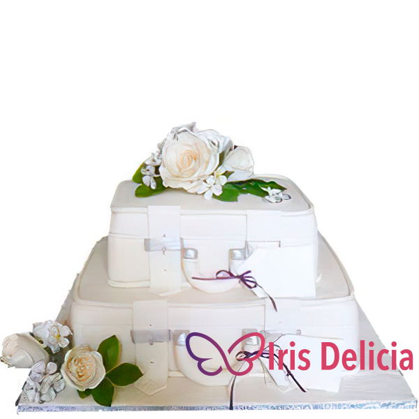 Изображение Свадебный торт Creative Чемоданы для свадебного путешествия  № 731 Кондитерская Iris Delicia