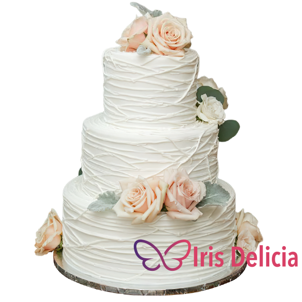 Изображение Свадебный торт Плавные линии №12253 Кондитерская Iris Delicia