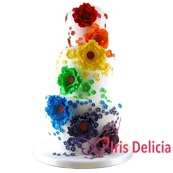 Изображение Свадебный торт Флирт цветов № 4539 Кондитерская Iris Delicia